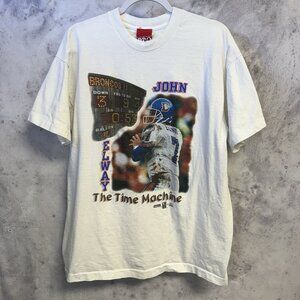 Vintage 90s Denver Broncos John Elway T Shirt Mens XL Dan Marino Pro Threads NFL